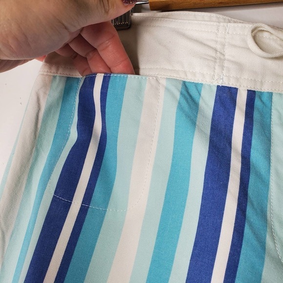 Tommy Hilfiger Striped Cropped Pants Blue Size 8 - Picture 4 of 10